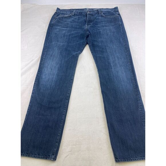 7 For All Mankind Men’s Straight Jeans Size 40/32 Denim 100% Cotton 5 Pocket - Picture 1 of 10